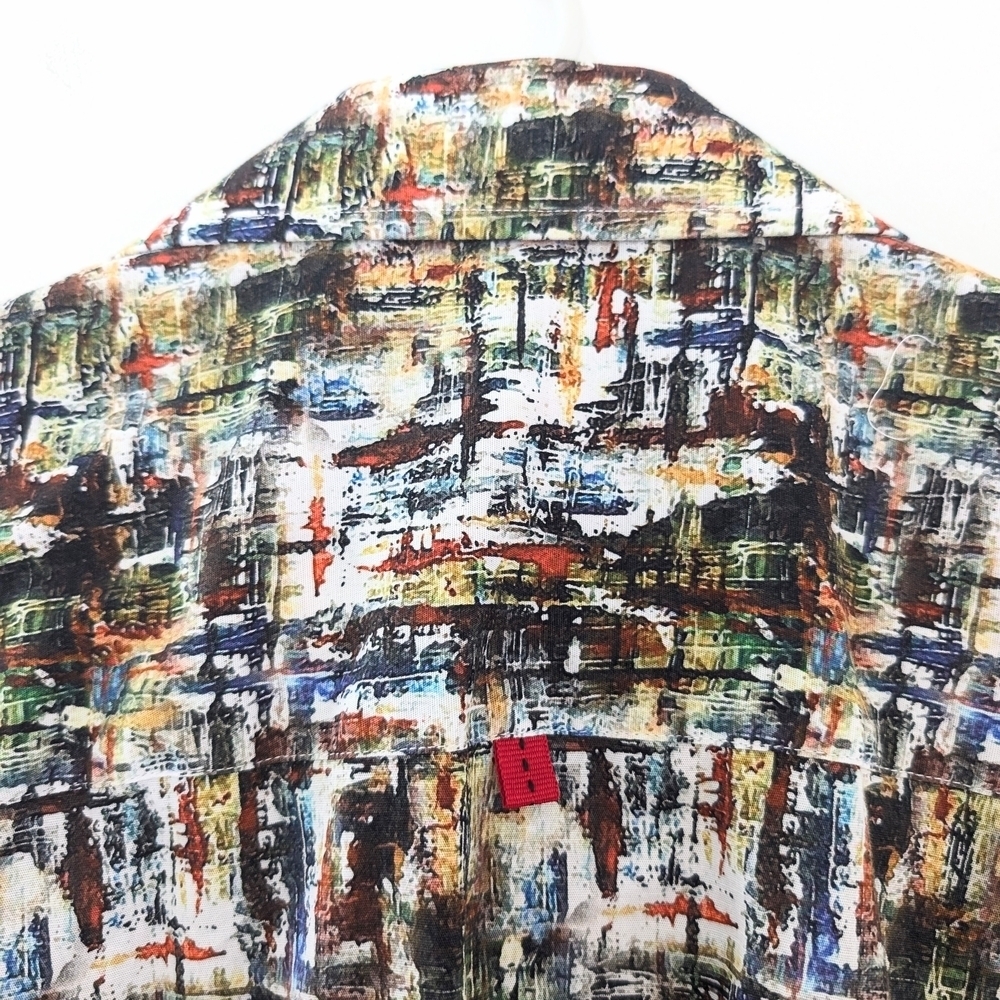 7 Downie St. London Couture Button Down Short Sleeve Shirt - Size 1X - Picture 6 of 10